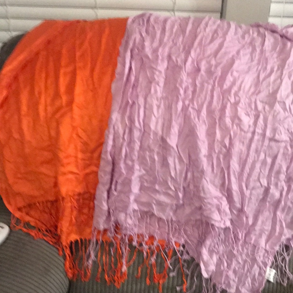 Lilac and orange Pashmina